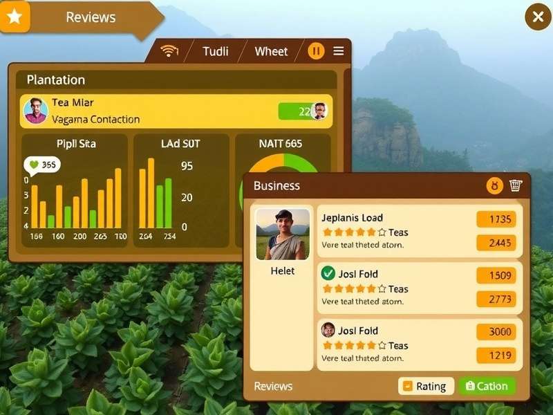 Tulsi Tea Mogul gameplay screenshot showing tea plantation management
